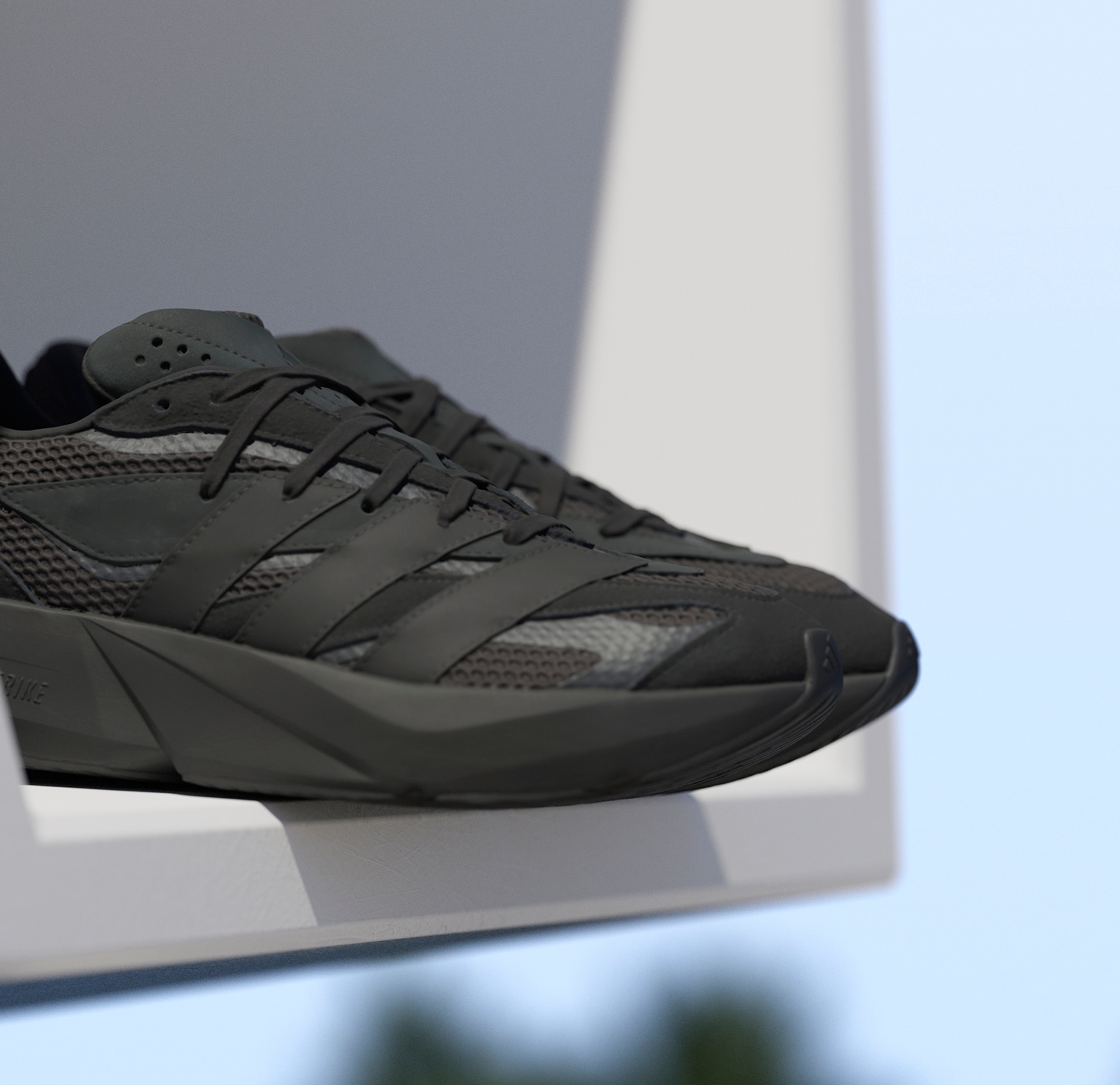 adidas Men's Lightblaze Shoes - Black/Carbon - View 6