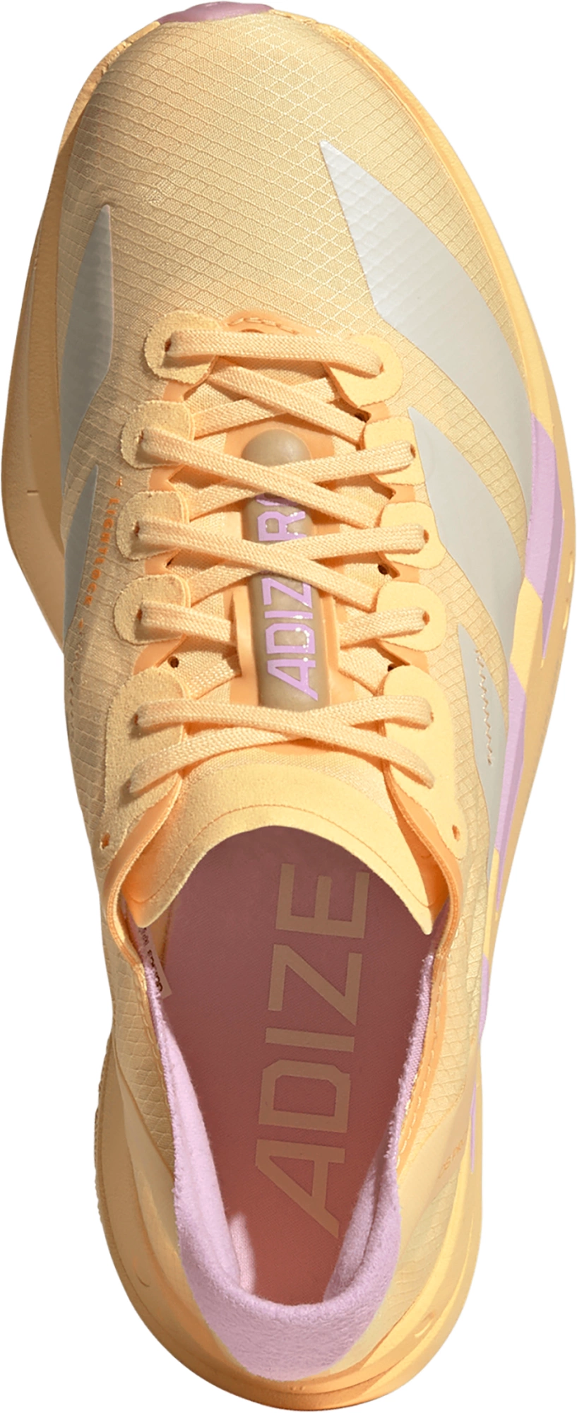 adidas Women's Adizero Adios Pro 4 Running Shoes - Ice Tangerine/Ice Gold Met./Bliss Lilac - View 2