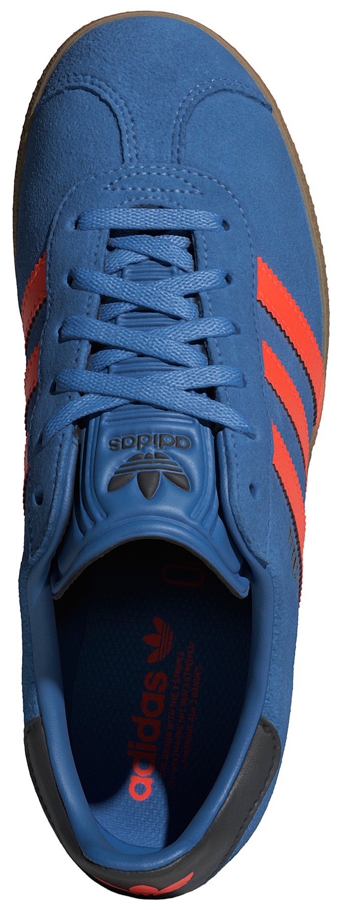 adidas Kids' Grade School Gazelle Shoes - Blue/Orange/Black - View 2