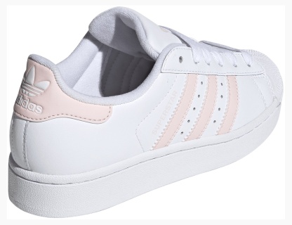adidas Kids' Grade School Superstar II Shoes - White/Sandy Pink/White - View 5