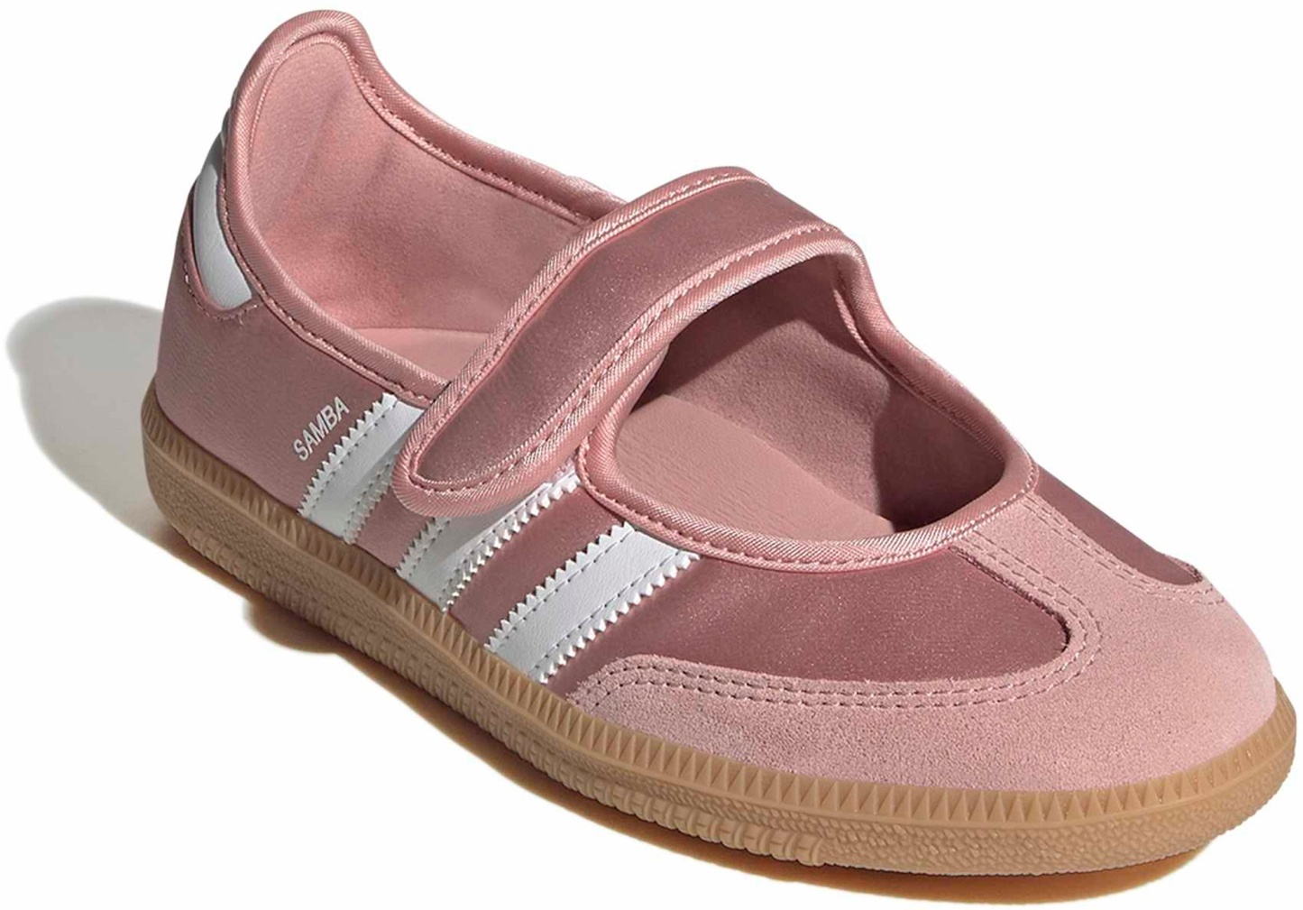 adidas Kids' Grade School Samba Jane Shoes - Wonder Mauve/Ftwr White/Gum 3 - View 6