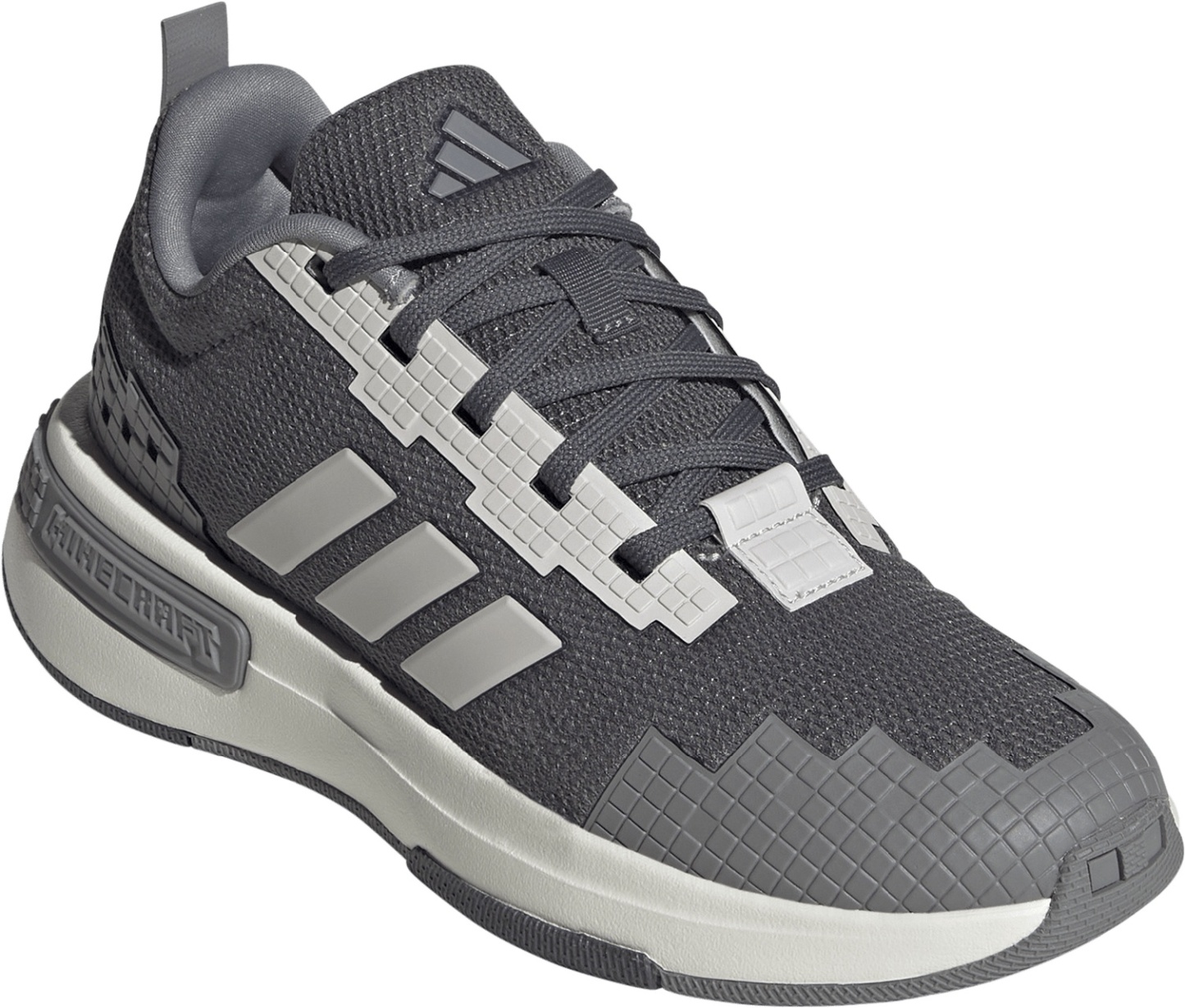 adidas Kids' Grade School Minecraft Pro Shoes - Grey Five/Grey One/Grey Three - View 5