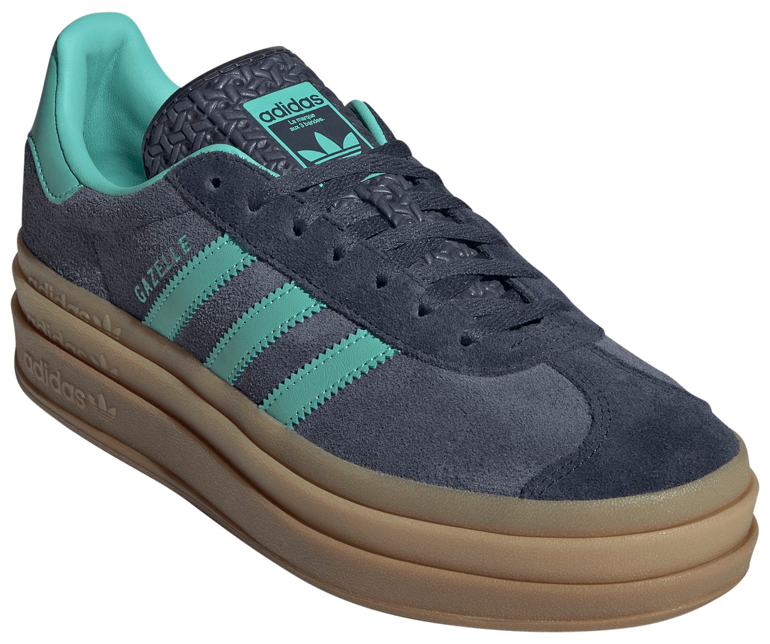 adidas Originals Women's Gazelle Bold Shoes - Navy/Mint - View 5