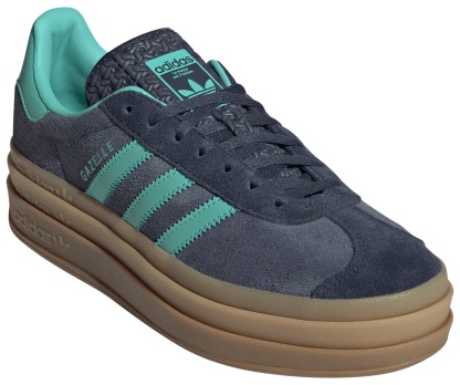 adidas Originals Women's Gazelle Bold Shoes - Navy/Mint - View 5