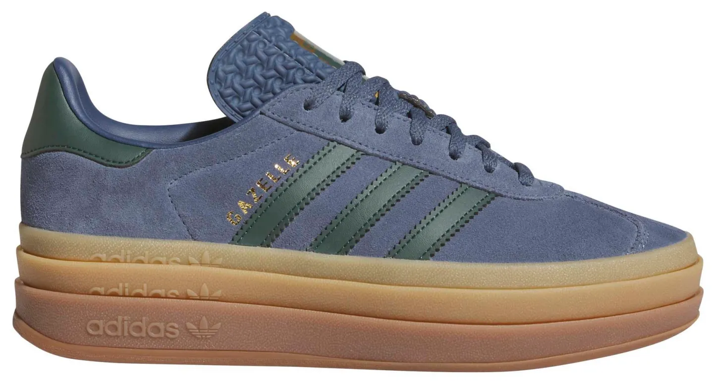 adidas Originals Women's Gazelle Bold Shoes - Navy/Green - View 1