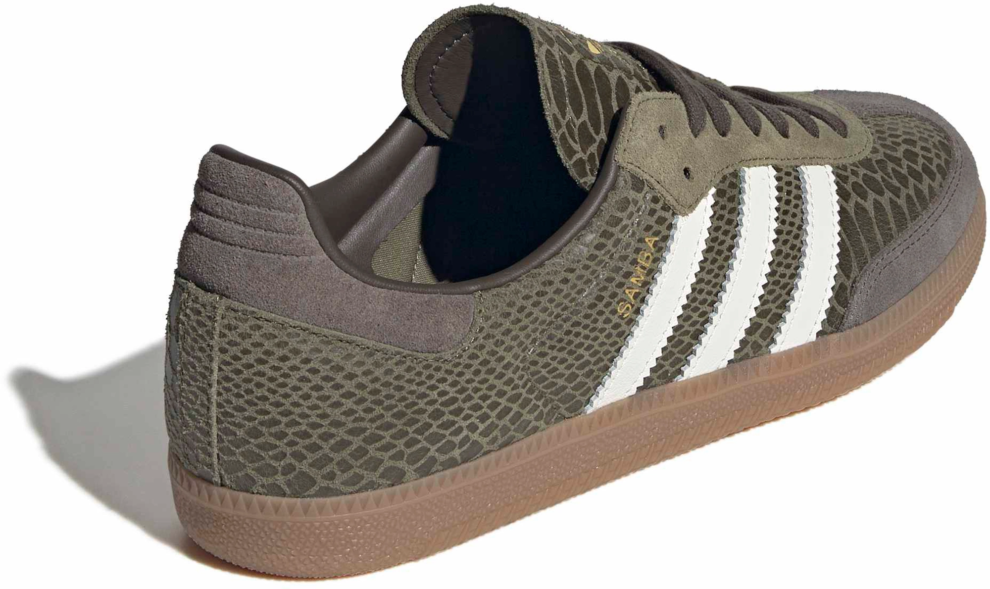 adidas Samba OG Shoes - Snake Olive/White - View 5