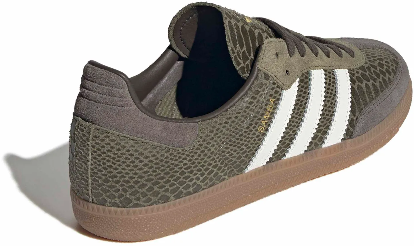 adidas Samba OG Shoes - Snake Olive/White - View 5