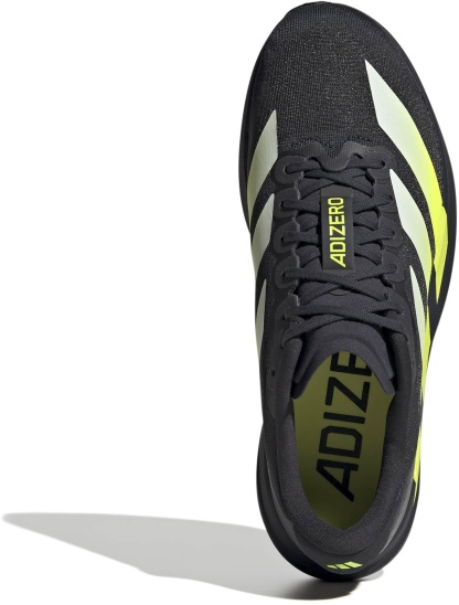 adidas Men's Adizero EVO SL EXO Running Shoes - Night Grey/Solar Yellow/Grey - View 2