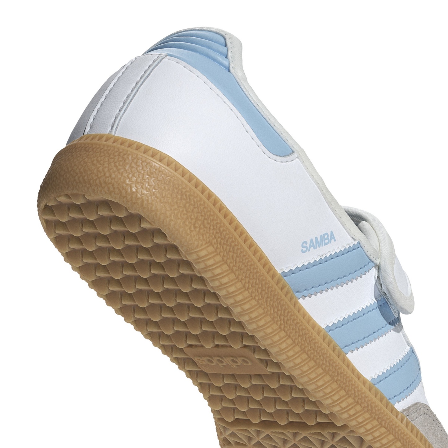 adidas Kids' Grade School Samba Jane Shoes - Ftwr White/Clear Sky/Gum 3 - View 8