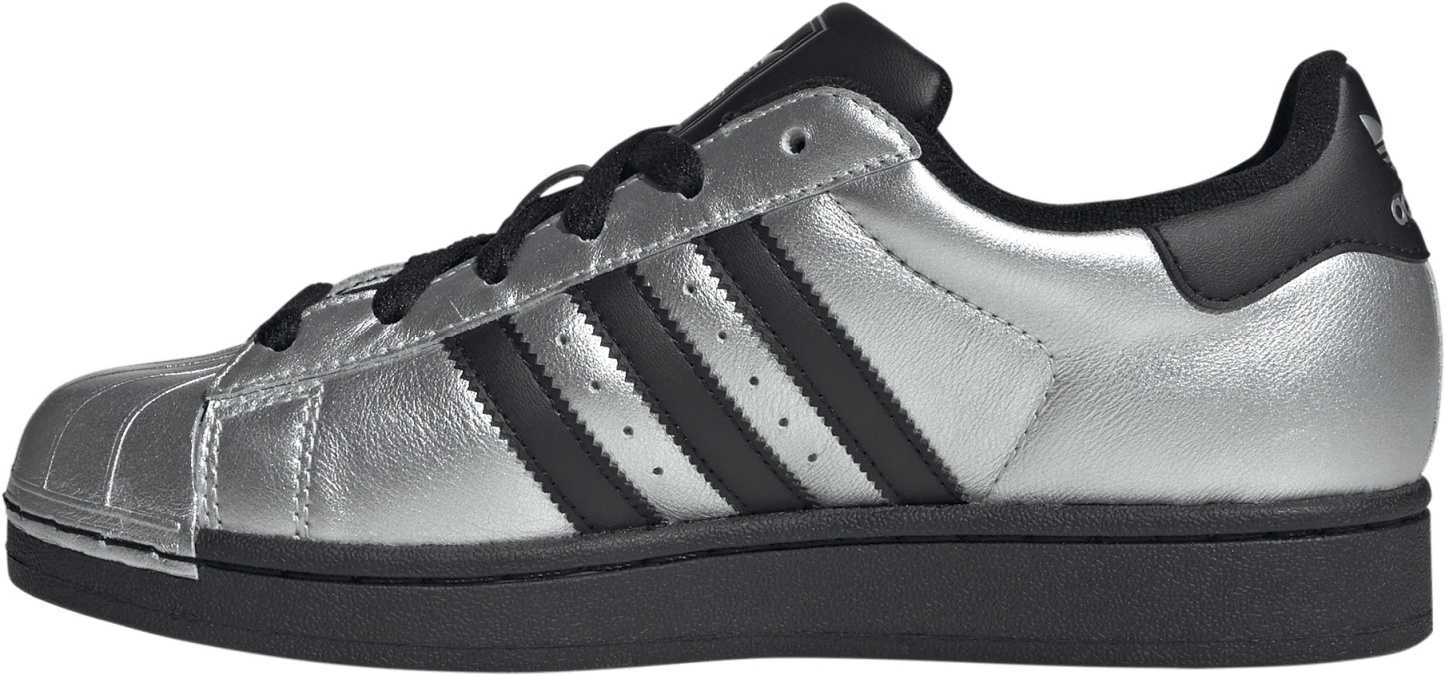 adidas Women's Superstar II Shoes - Silver Met/Core Black/Core Black - View 4
