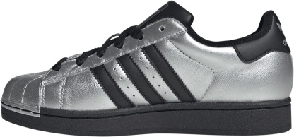 adidas Women's Superstar II Shoes - Silver Met/Core Black/Core Black - View 4