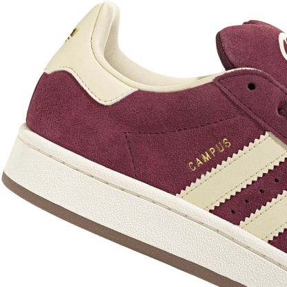 adidas Women's Campus 00s Shoes - Maroon/Warm Vanilla/Gold - View 8