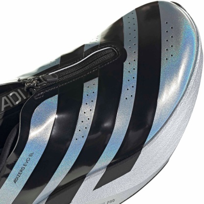 adidas Men's Adizero EVO SL Zip Running Shoes - Silver Mtllc/Black/Halo Silver - View 7