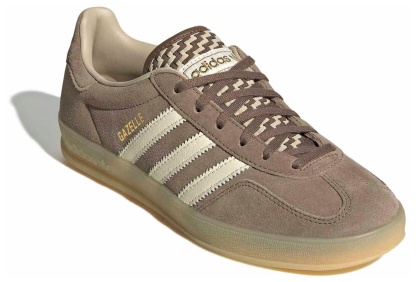 adidas Women's Gazelle Indoor Shoes - Earth Strta/Off Wht/Khaki - View 6