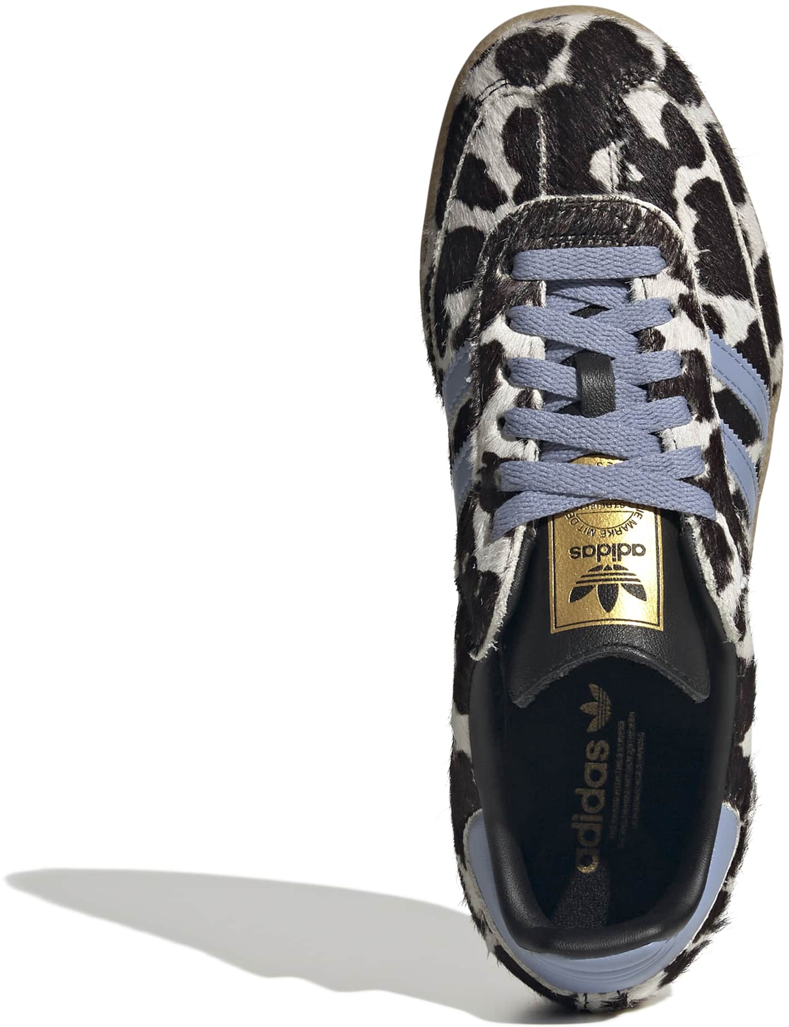 adidas Women's Samba OG Shoes - Pony Hair Chalk Blue/Blk - View 2