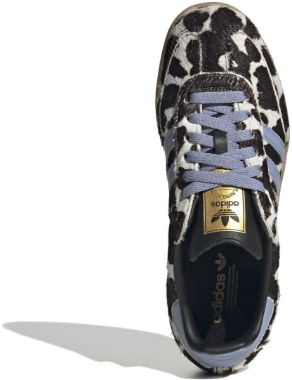 adidas Women's Samba OG Shoes - Pony Hair Chalk Blue/Blk - View 2