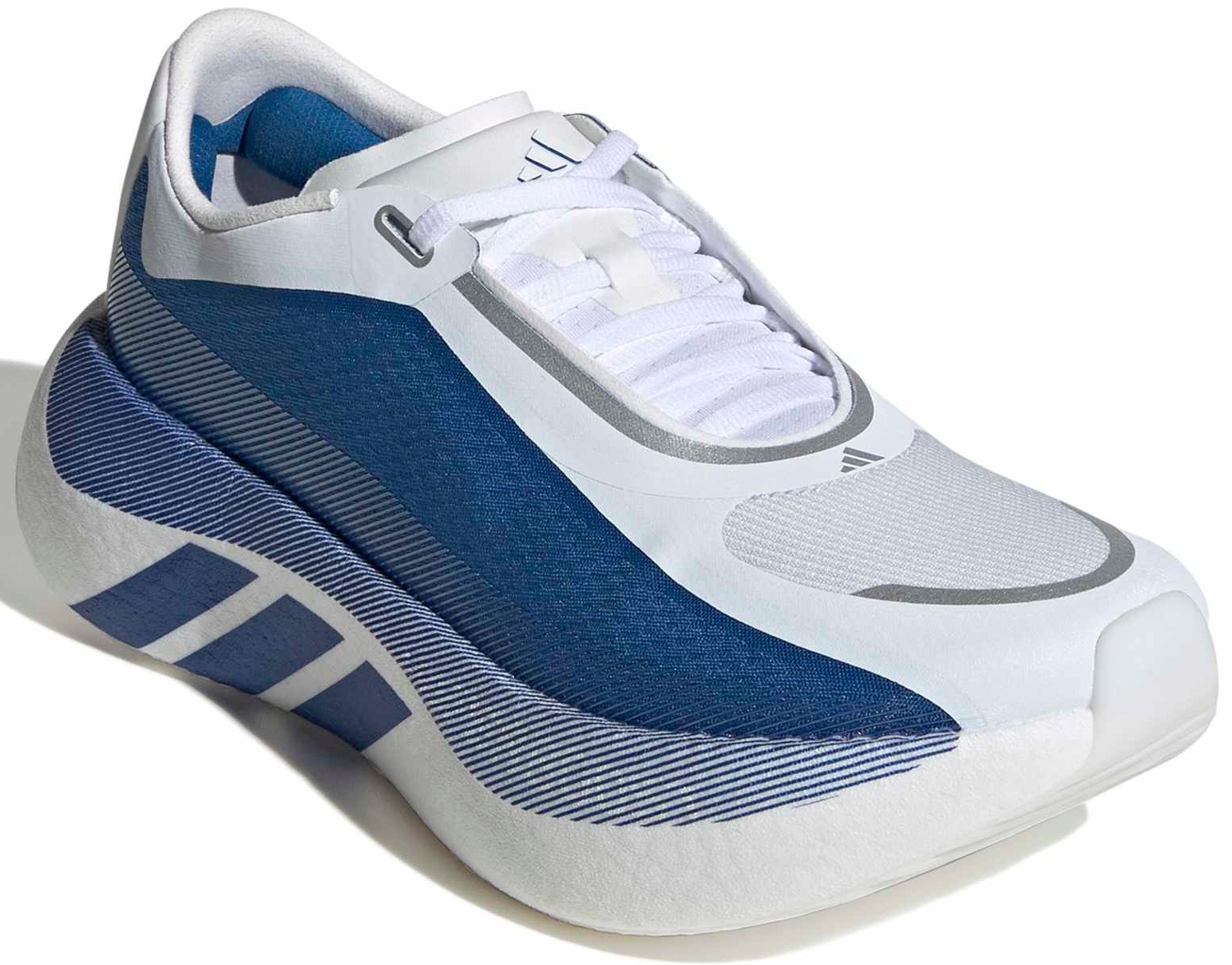adidas Women's Hyperboost Edge Running Shoes - White/Blue - View 6