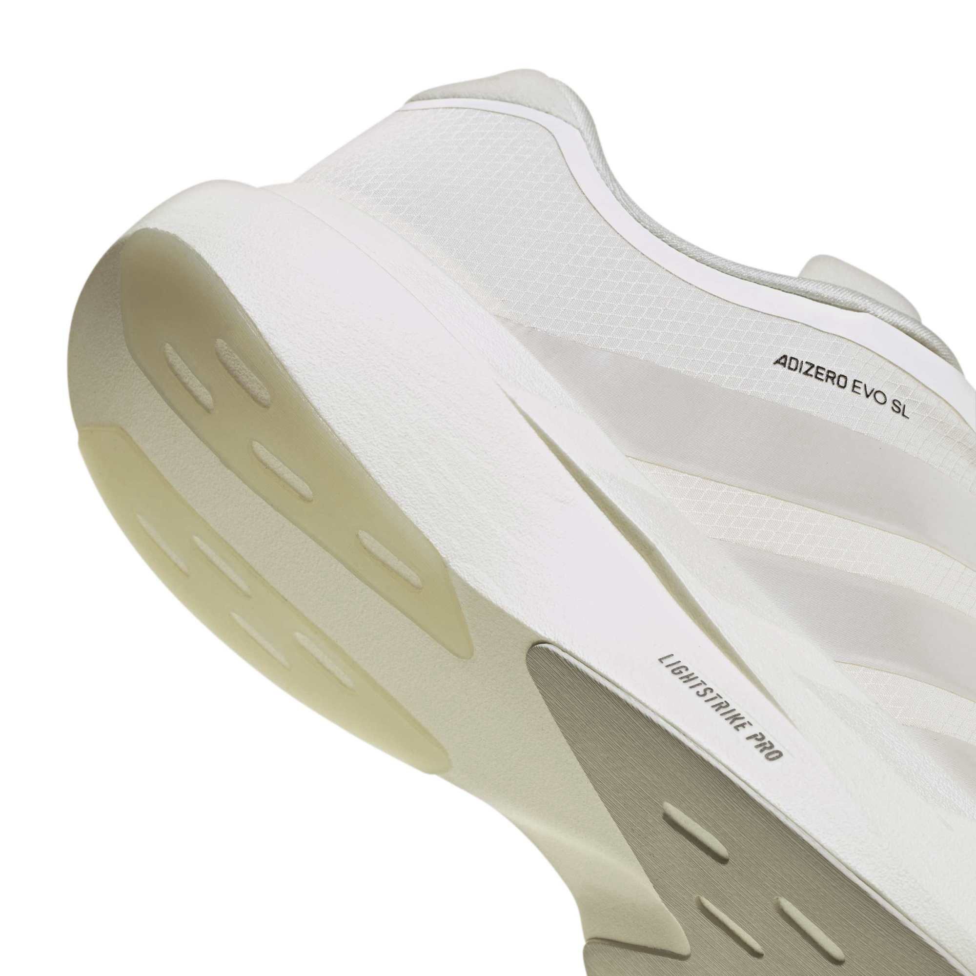 adidas Men's Adizero EVO SL Zip Running Shoes - Core White/Zero Met/Orbit Grey - View 7