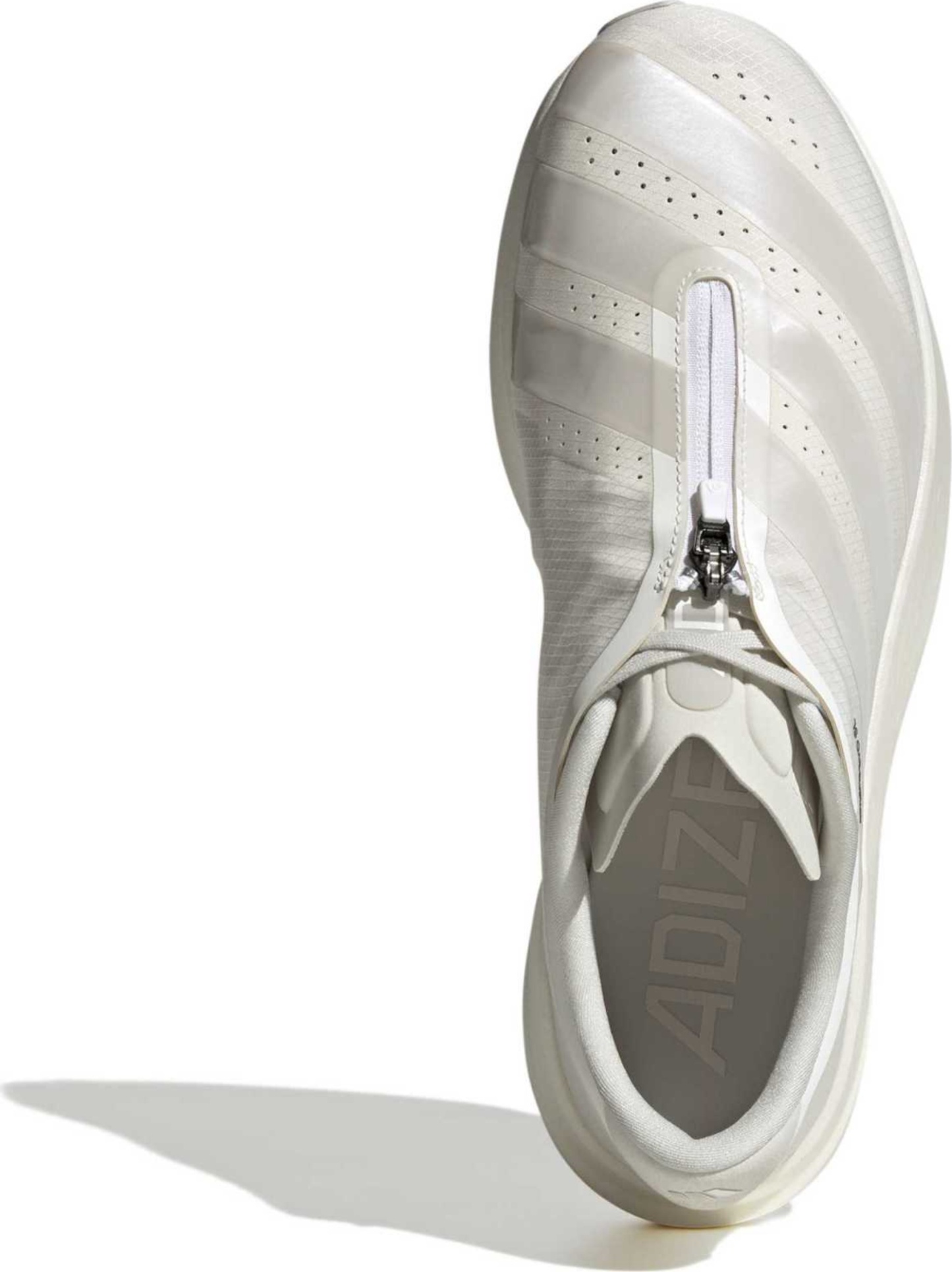 adidas Men's Adizero EVO SL Zip Running Shoes - Core White/Zero Met/Orbit Grey - View 2