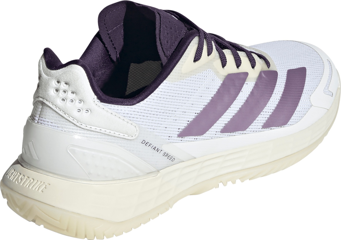 adidas Women's Defiant Speed 2 Tennis Shoes - White/Plum Fog - View 10