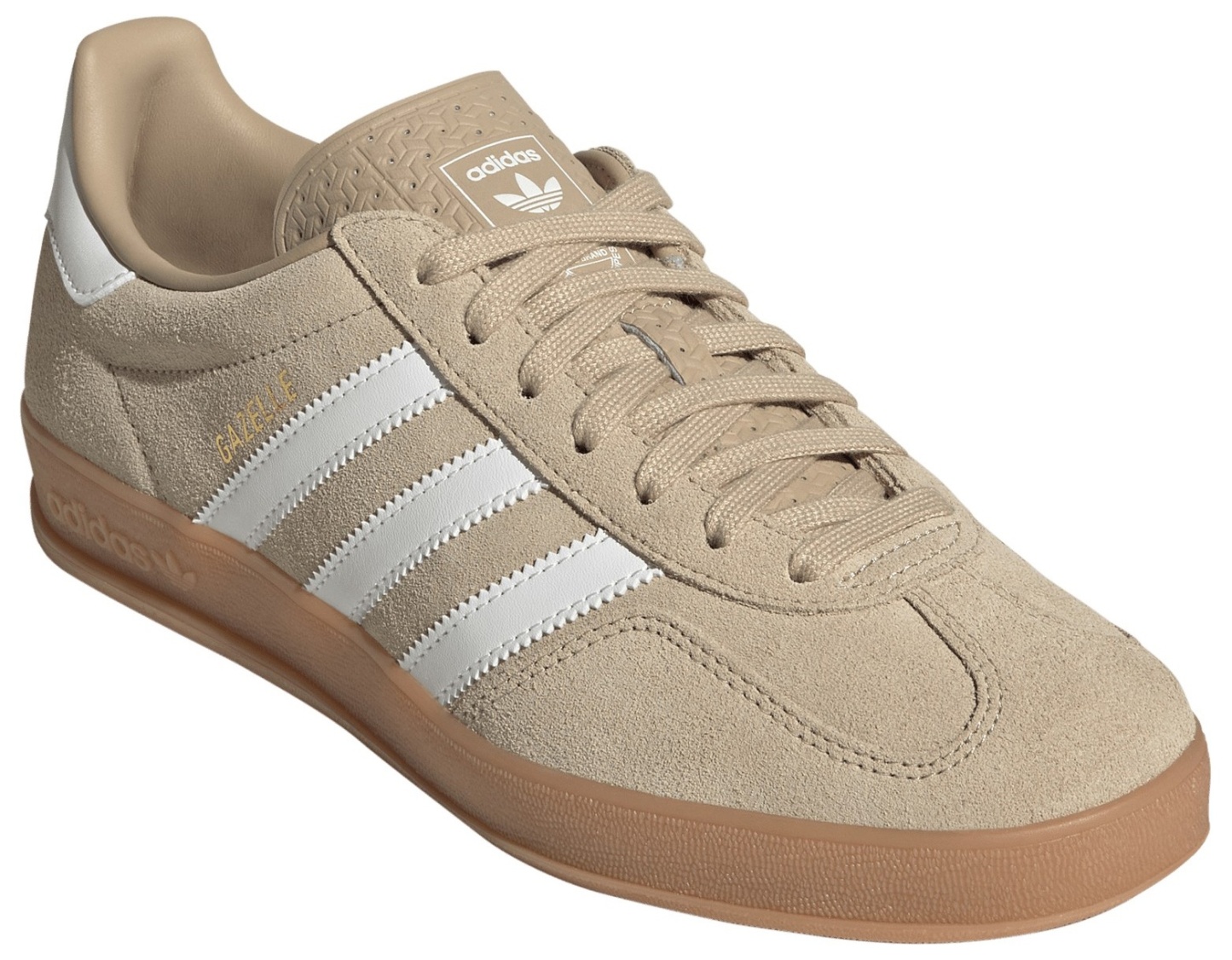 adidas Men's Gazelle Indoor Shoes - Beige/White - View 5