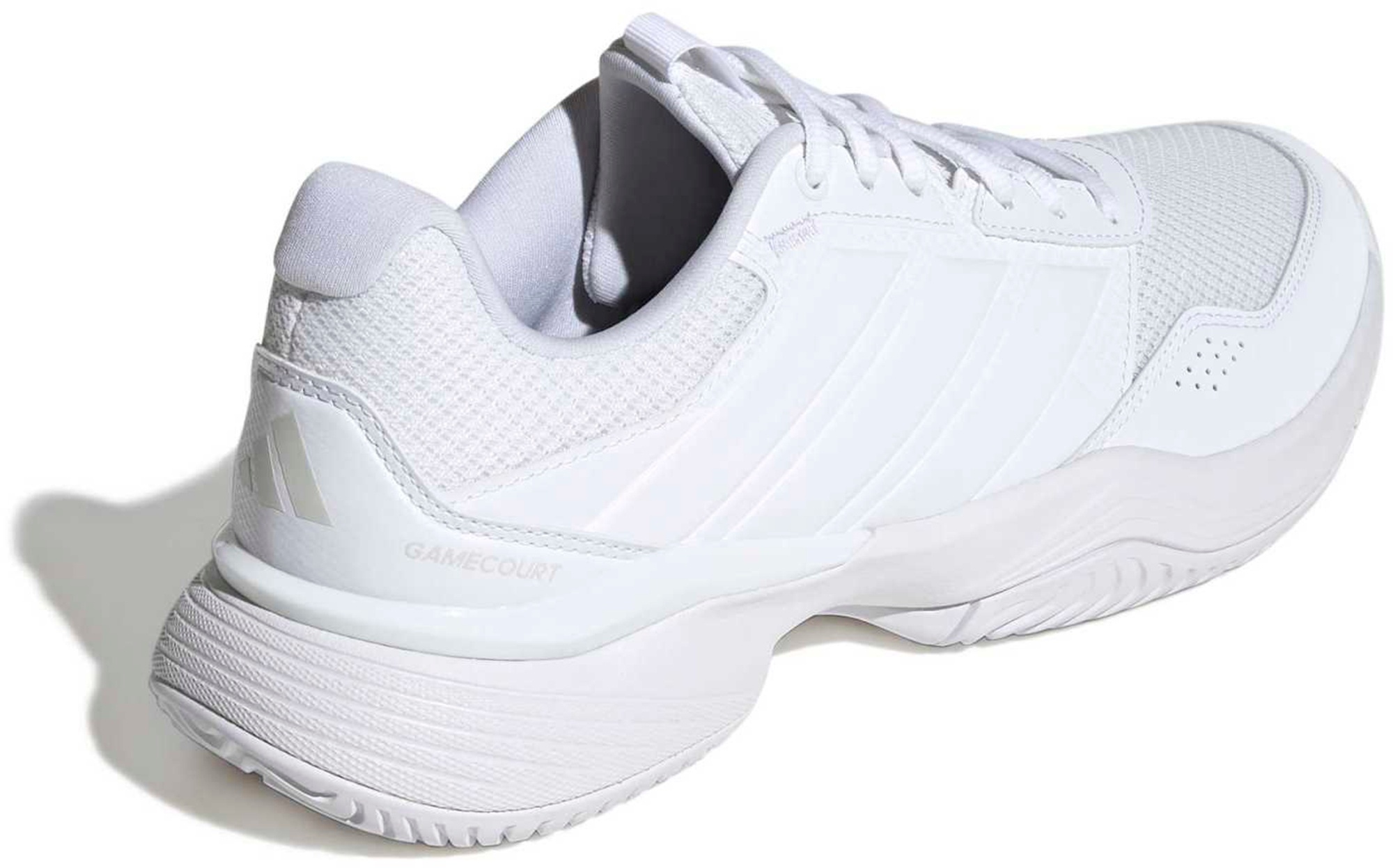 adidas Men's GameCourt 3 All Court Tennis Shoes - White/White - View 6