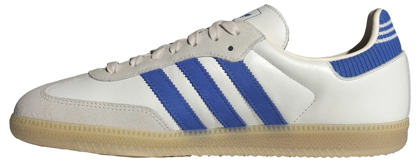 adidas Samba OG Shoes - Cloud White/Blue/Gum 3 - View 4