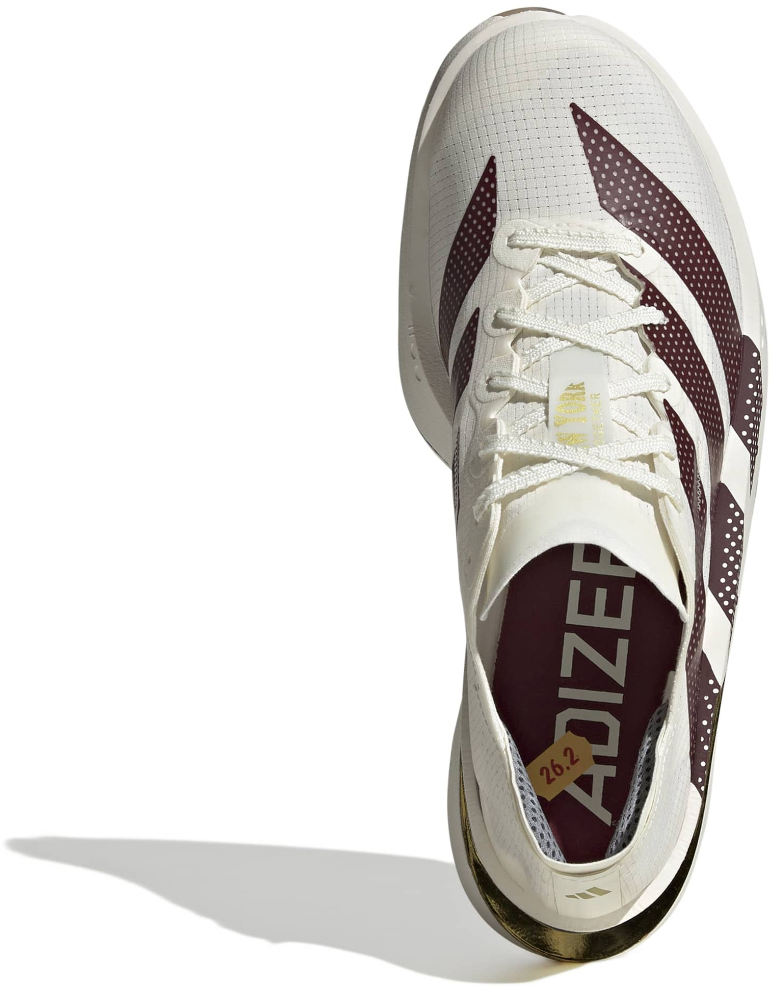 adidas Women's Adizero Adios Pro 5 Running Shoes - Off White/Shadow Red/Team Royal Blue - View 2