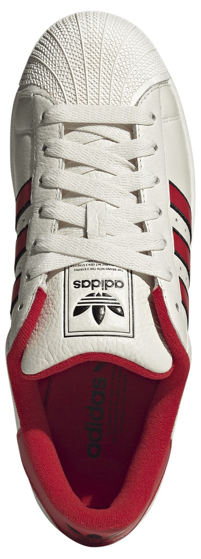 adidas Men's Superstar II Shoes - Off White/Better Scarlet/Core Black - View 2