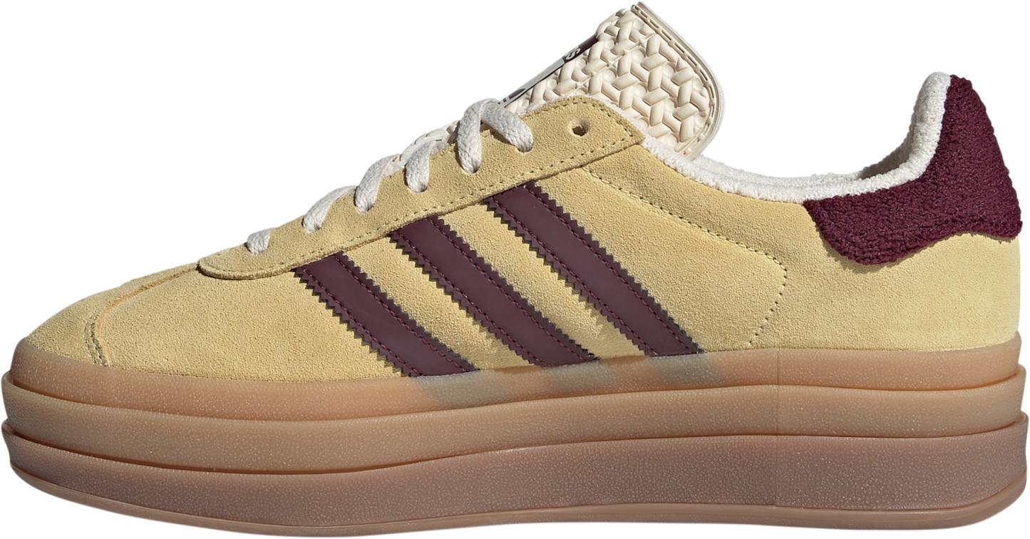 adidas Originals Women's Gazelle Bold Shoes - Maroon/Yellow - View 4