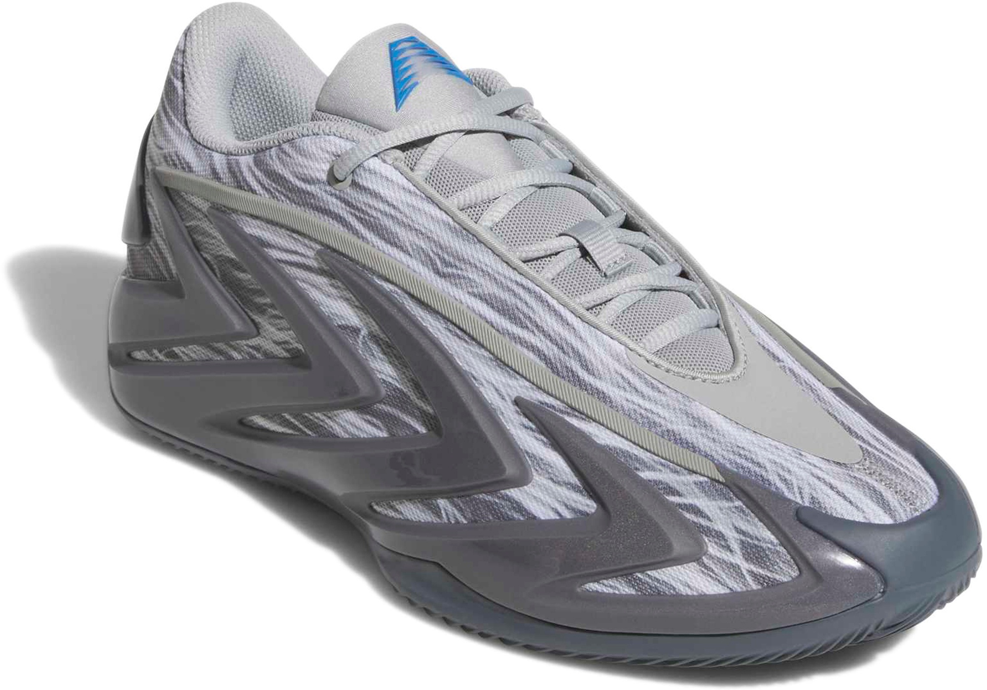 adidas Anthony Edwards 3 'Snow Camo' Basketball Shoes - Dark/Light Grey - View 6