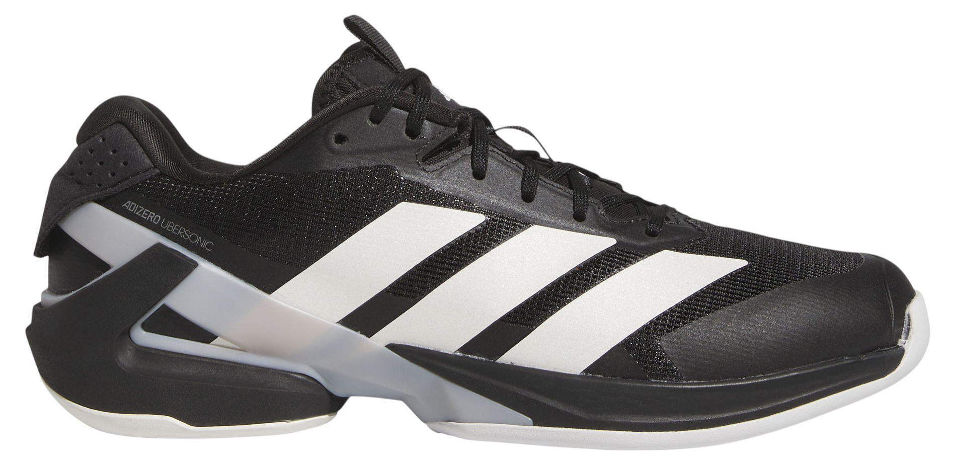 adidas Men's Adizero Ubersonic 5 Tennis Shoes - Black/Zero Metallic/Silver Metallic - View 1