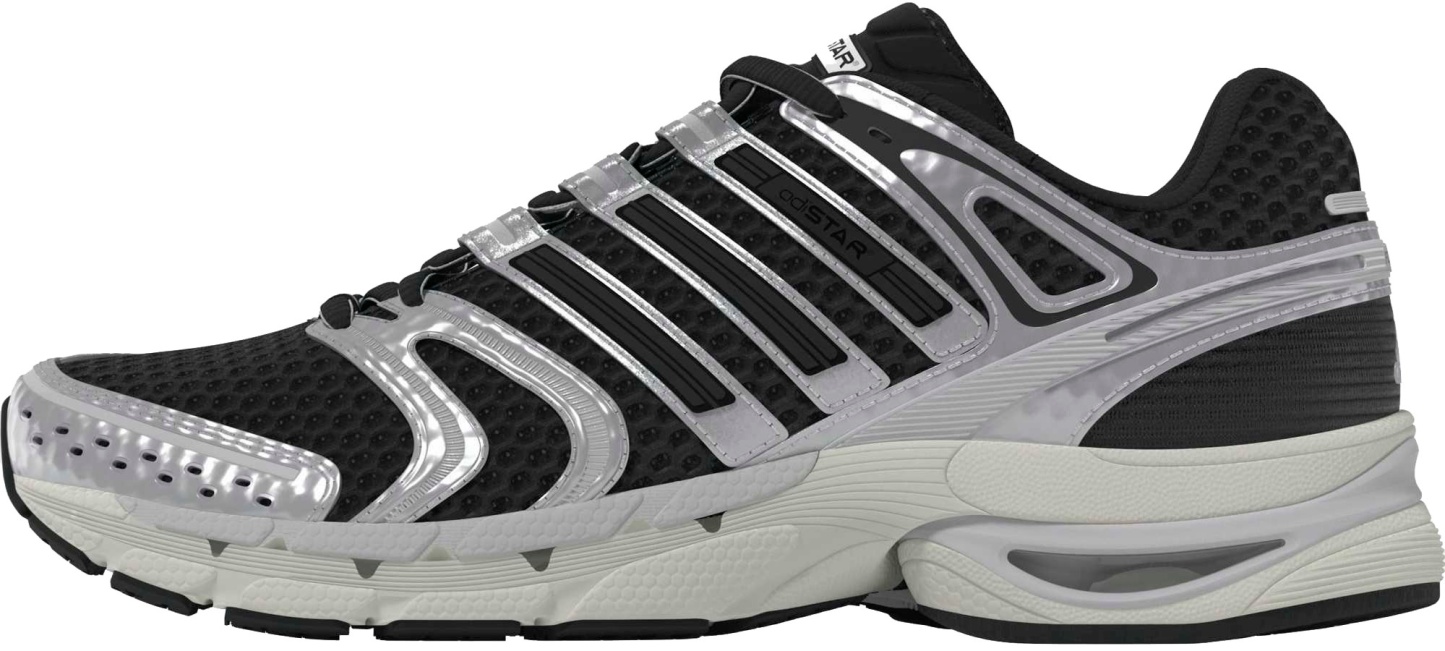 adidas Men's Adistar Control 5 Shoes - Core Black/Silver Met/Grey One - View 3