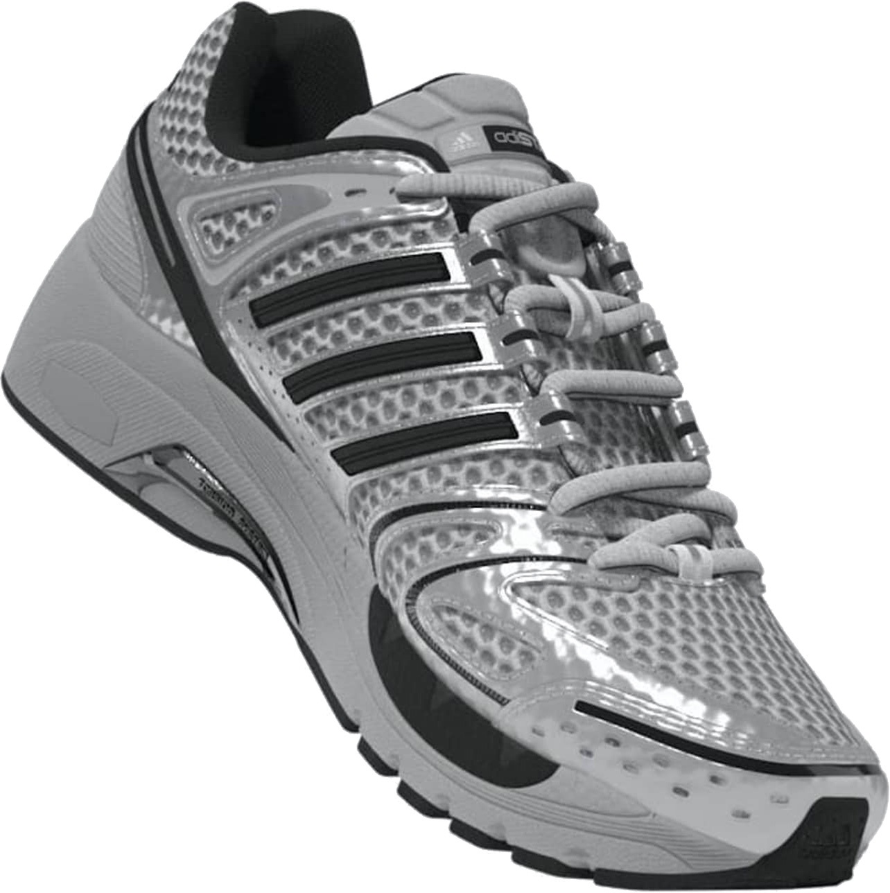 adidas Men's Adistar Control 5 Shoes - Grey Two/Core Black/Silver Met - View 5