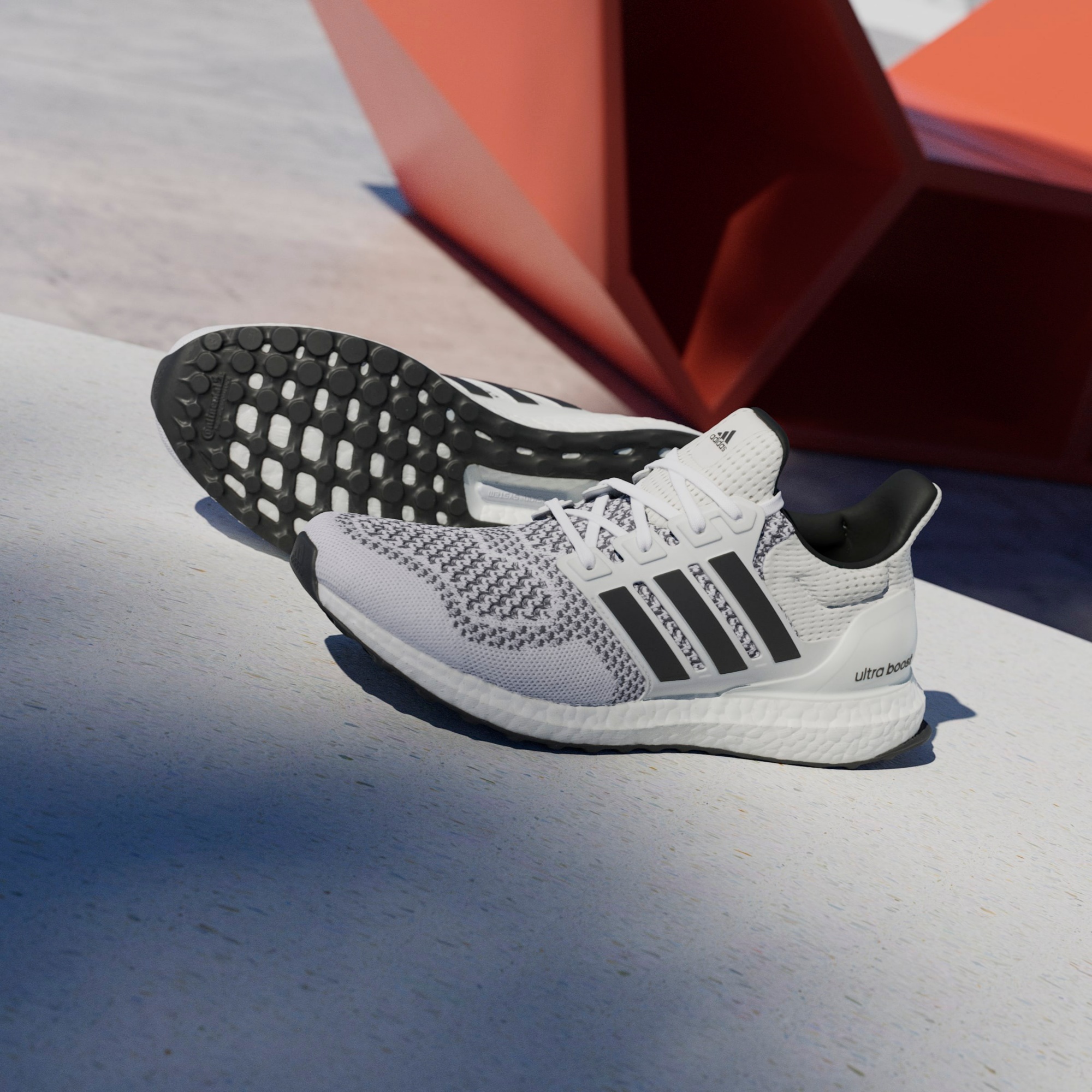 adidas Men's Ultraboost 1.0 Shoes - White/Black/Black - View 3