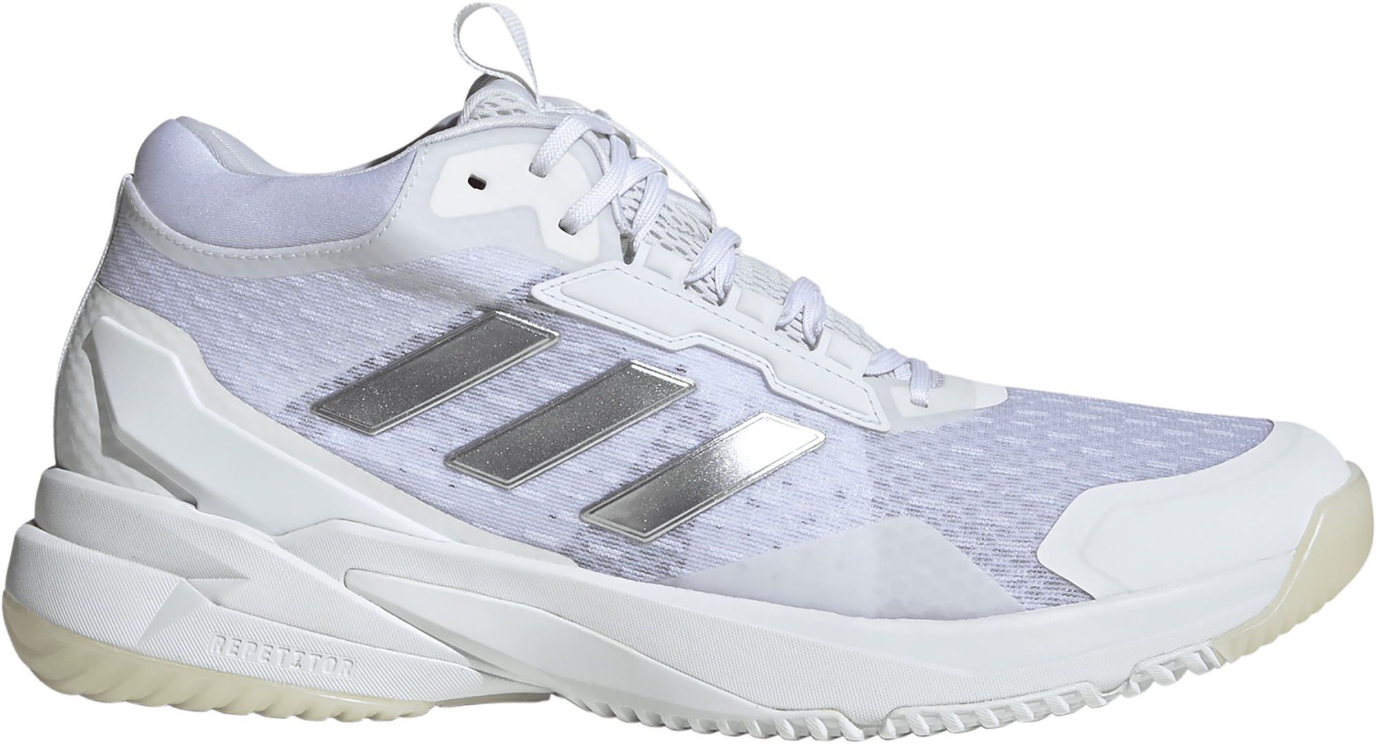 adidas Women's Crazyflight 5 Mid Volleyball Shoes - White/Silver - View 1