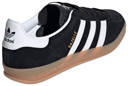 adidas Men's Gazelle Indoor Shoes - Black/White/Gum - View 6