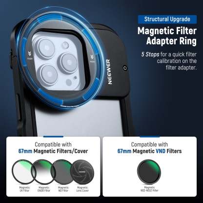 NEEWER NW SERIES S 67mm Magnetic Lens Filter Kit For PA023/PA024 Phone Cage