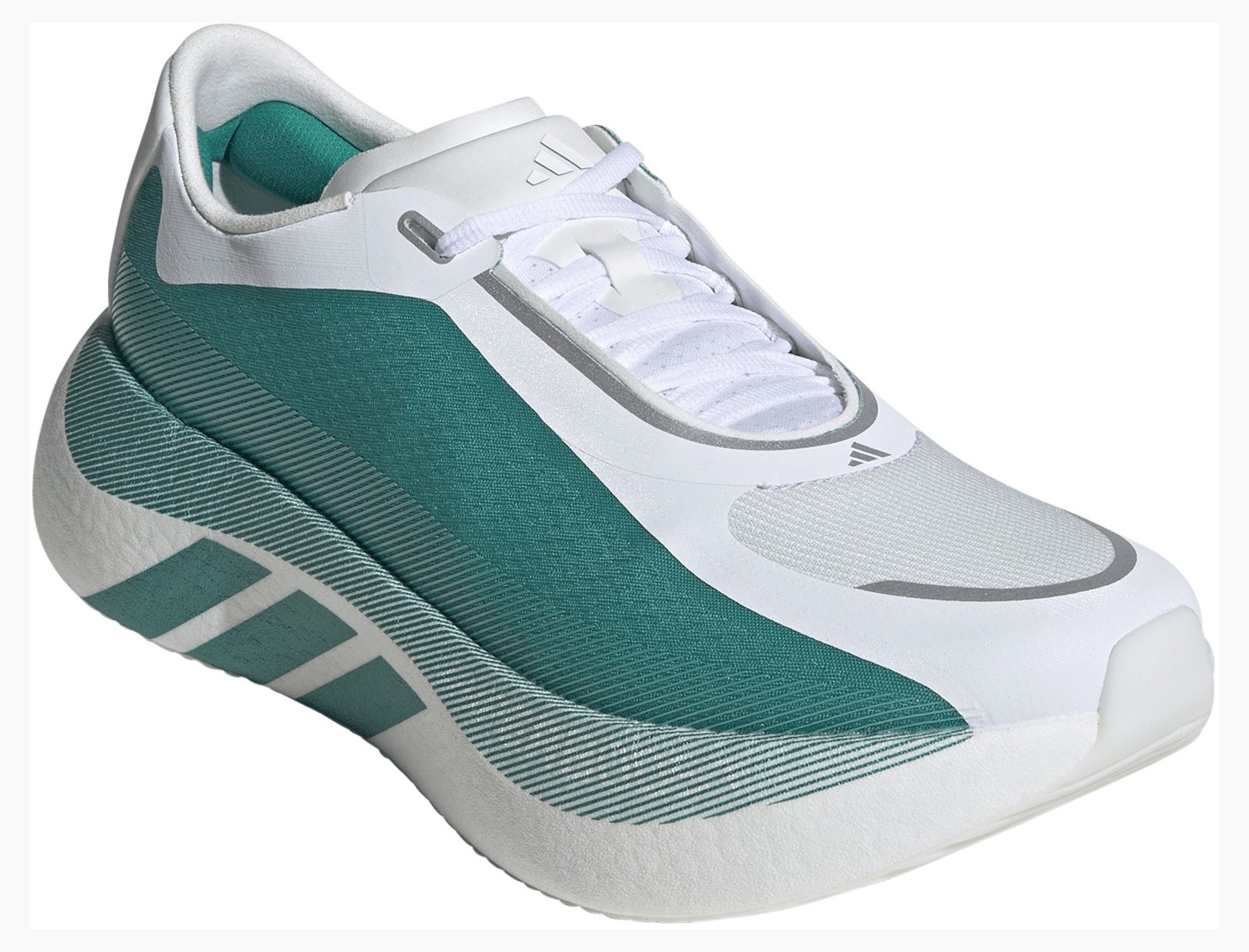 adidas Men's Hyperboost Edge Running Shoes - White/Green/Metallic - View 6