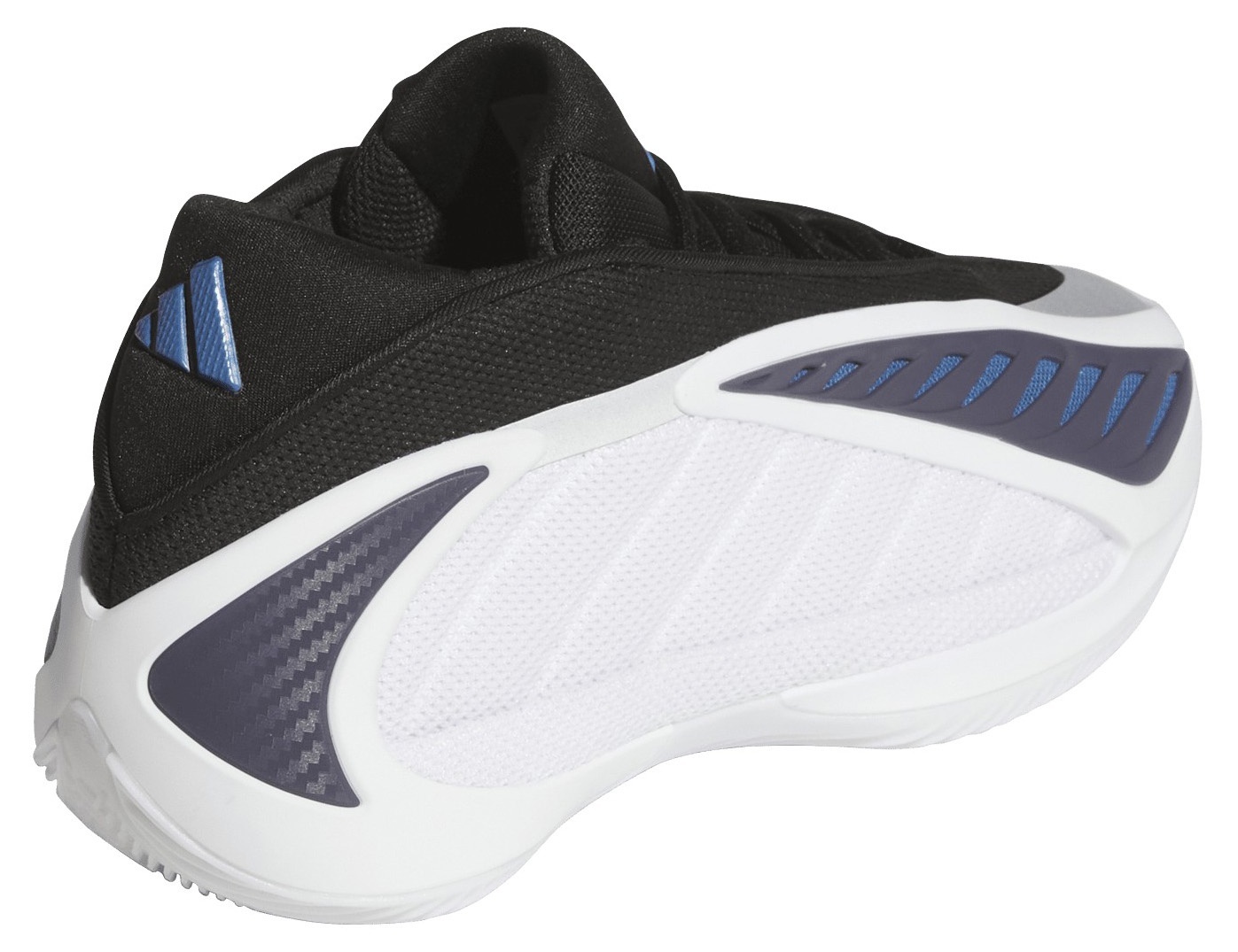 adidas Kids' Grade School Anthony Edwards 2 'Alphadawgs' Basketball Shoes - White/Black - View 6