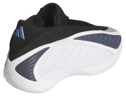 adidas Kids' Grade School Anthony Edwards 2 'Alphadawgs' Basketball Shoes - White/Black - View 6