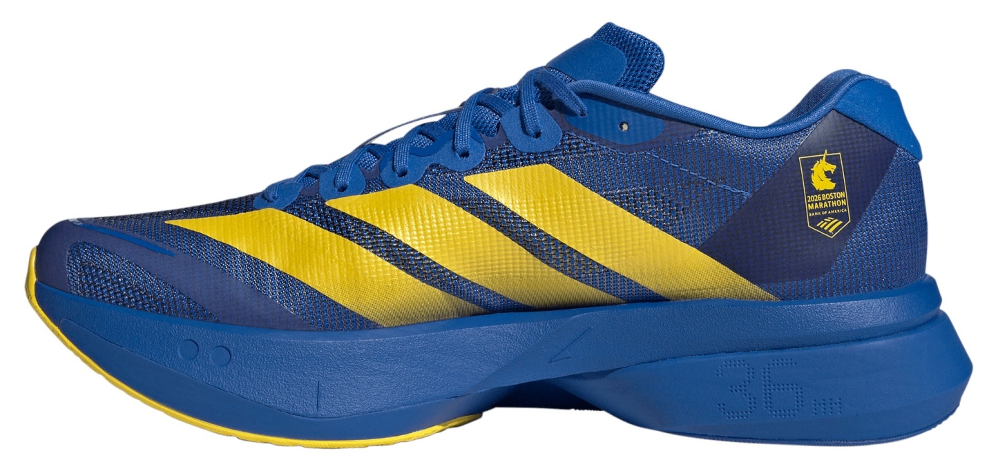 adidas Men's Adizero Boston 13 Running Shoes - Blue/Yellow/Black - View 4