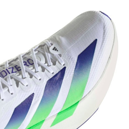 adidas Men's Adizero EVO SL Woven Running Shoes - White/Beam Green/White - View 7