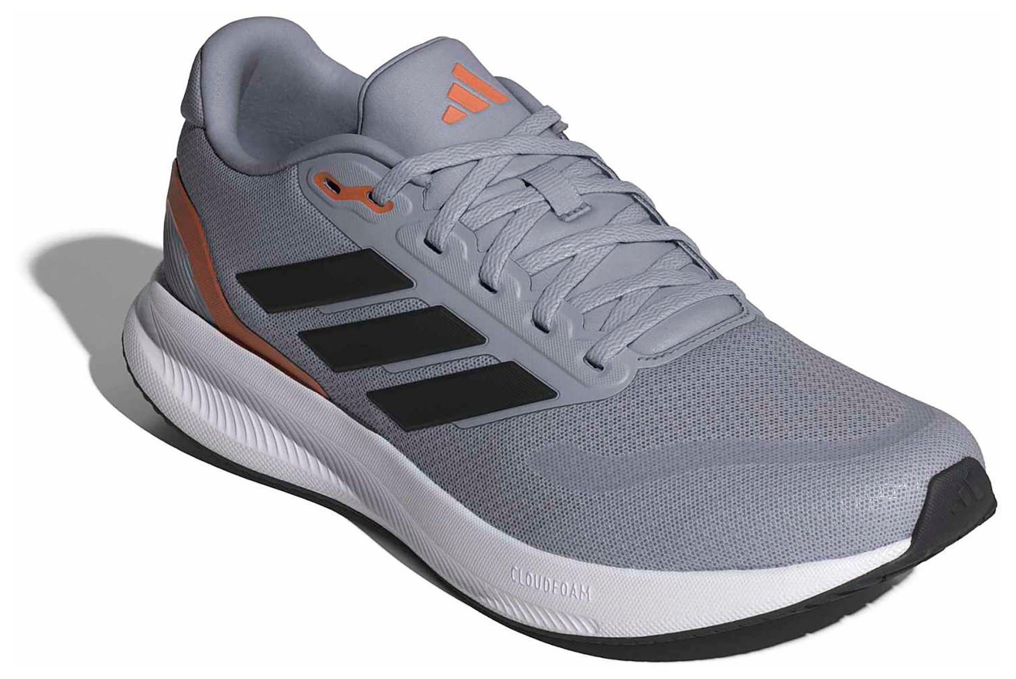adidas Men's Runfalcon 5 Running Shoes - Halo Silver/Core Black/Dusky Orange - View 5