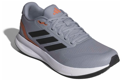 adidas Men's Runfalcon 5 Running Shoes - Halo Silver/Core Black/Dusky Orange - View 5