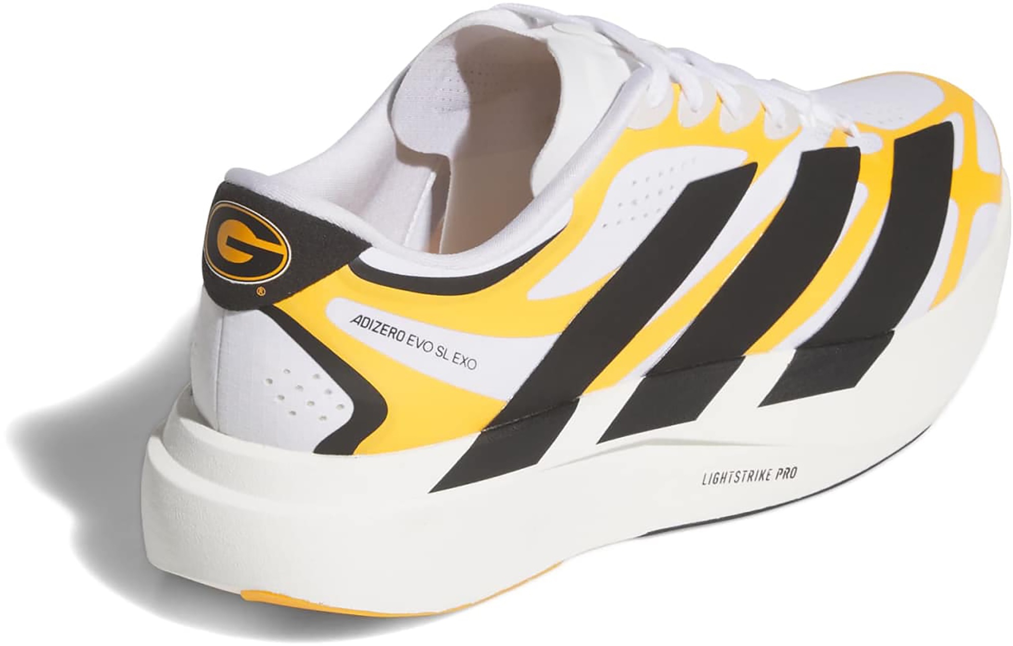 adidas Men's Adizero EVO SL EXO Grambling Running Shoes - Ftwr White/Team Colleg Gold/Core Black - View 7