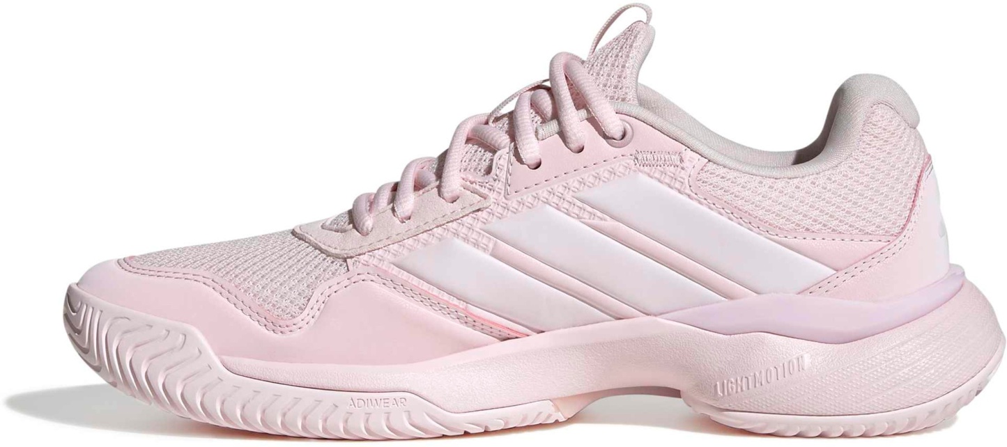 adidas Women's GameCourt 3 All Court Tennis Shoes - Ballet Pink/White - View 4