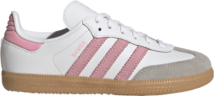 adidas Kids' Preschool Samba OG Shoes - White/Light Pink/Gum - View 1