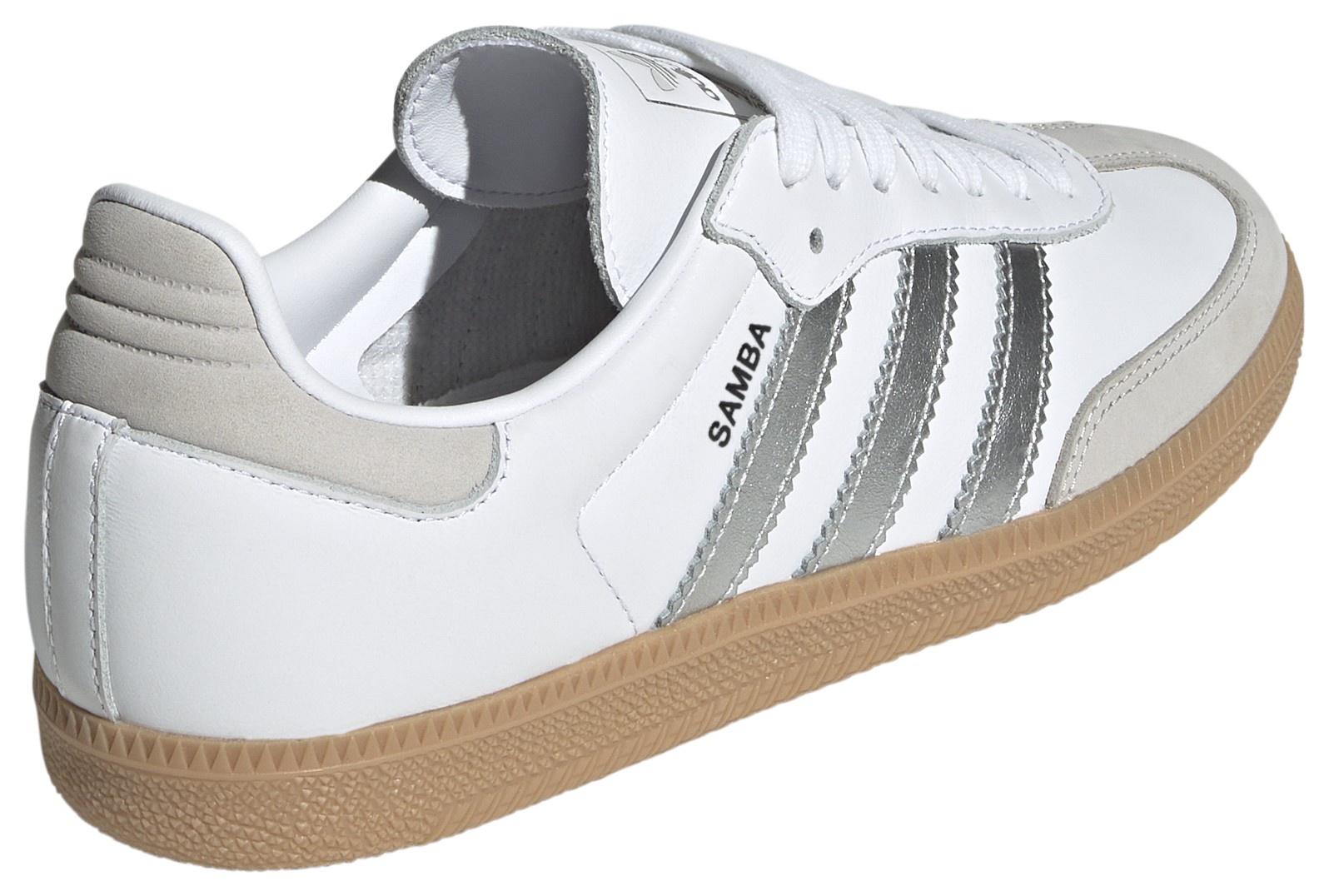 adidas Women's Samba OG Shoes - White/Silver/Gum - View 7