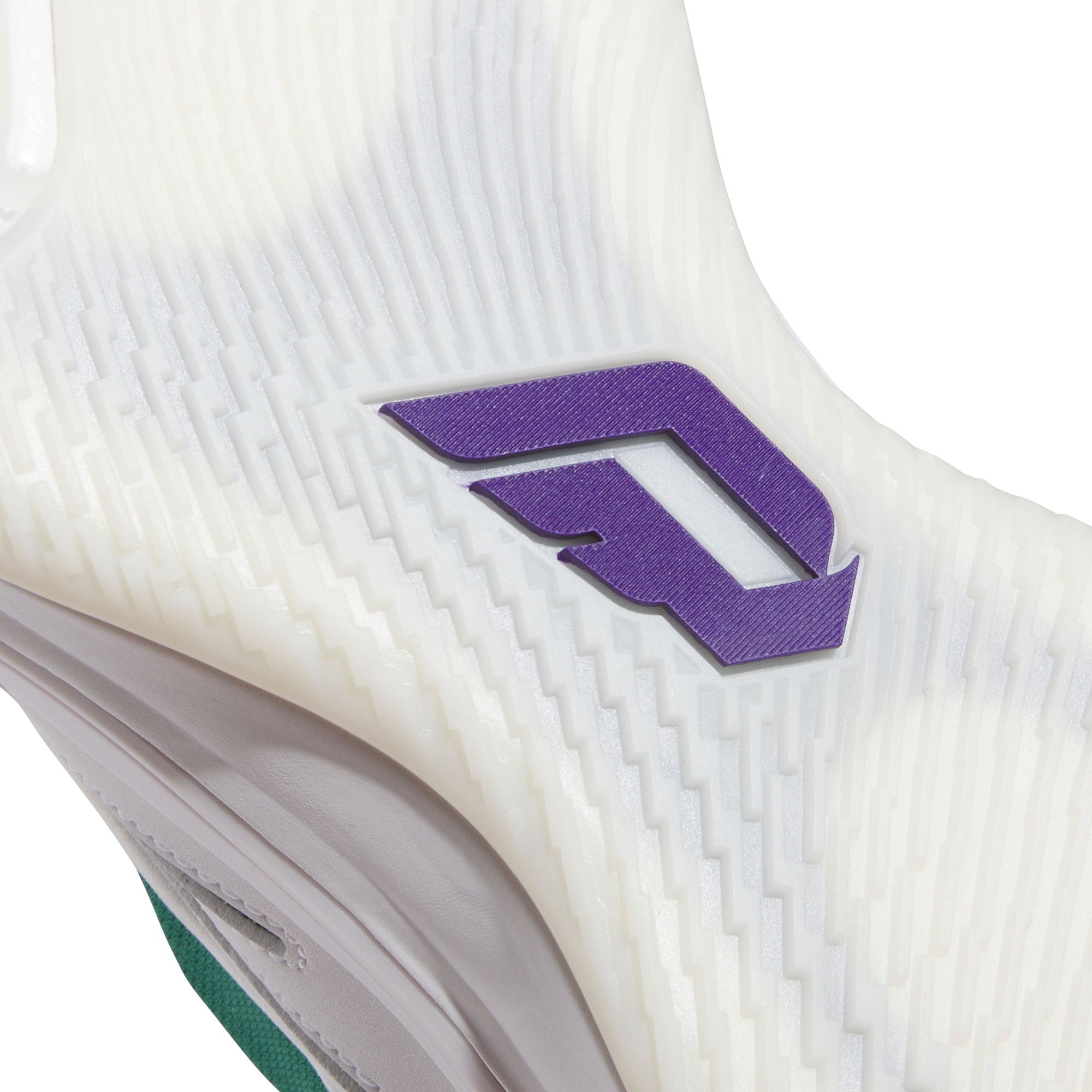 adidas Dame 9 Low Basketball Shoes - White/Navy/Green - View 8